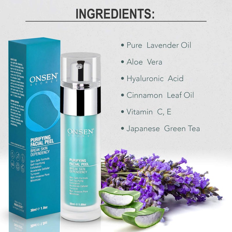 Onsen Exfoliating Peeling Gel - Daily Gentle Face Exfoliator, Dark Spot Remover, Organic Facial Peel for Sensitive Skin, Natural Whitening Peeling Gel for Women, 1.7 fl oz/50 ml - Image 4