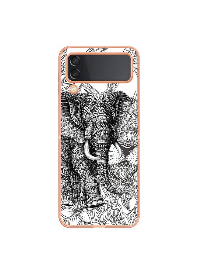 S-TOP Case For Samsung Galaxy Z Flip3 5G Electroplating Marble Dual-side IMD Phone Case - Image 2