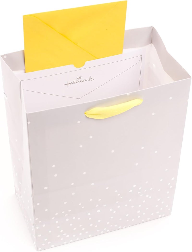 Hallmark 9 Medium Baby Gift Bag with Tissue Paper  Baby Banner in Grey Pink and Blue for Baby Showers New Parents and More - Image 5