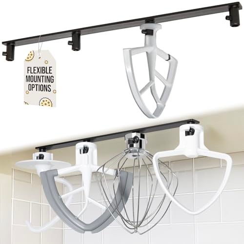 Samorillo Stand Mixer Attachment Holder Compatible with All Kitchen Aid Mixer Accessories - Quick & Easy Installation Perfect for Kitchen Organization & Attachment Storage - Securely Holds 4 Mixer Attachments - Image 1