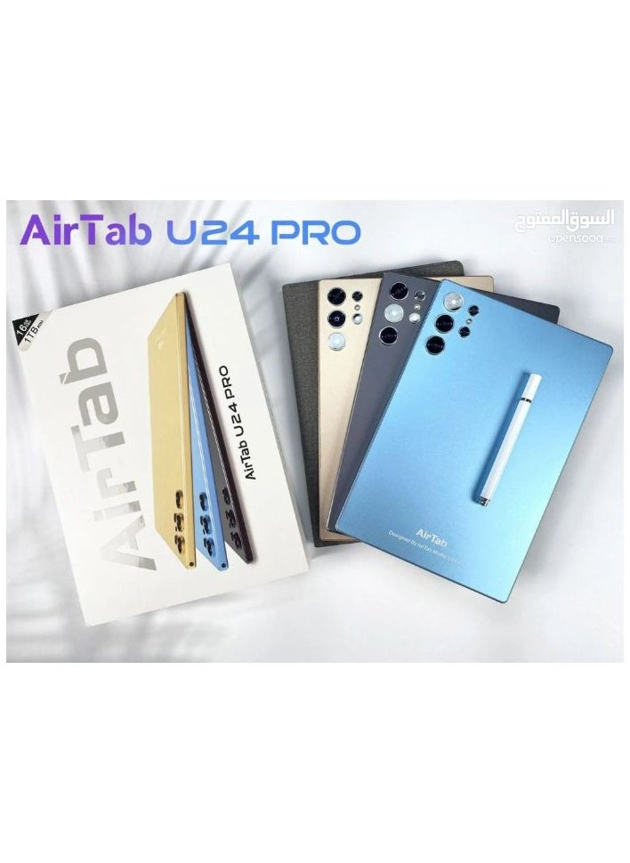 AirTab U24 Pro Smart Tablet 10.1-FHD Inch Display 16GB RAM 1TB ROM – With Arabic Keyboard Grey  - Image 2