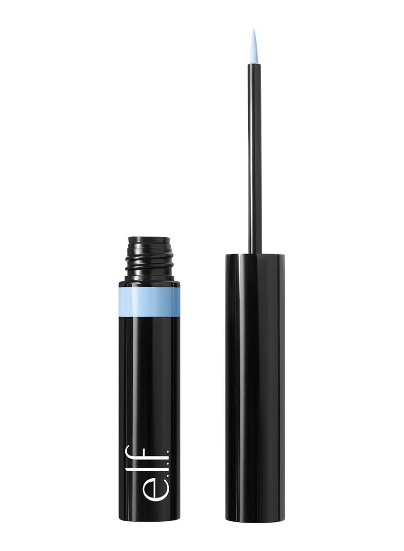 إلف قلم تحديد العيون المقاوم للماء H2O، قلم تحديد العيون السائل عالي الصباغ مقاوم للماء، لمسة نهائية غير لامعة، نباتي، لم يتم الإساءة إلى الحيوانات في تصنيعه، بلوبيرد - Image 1