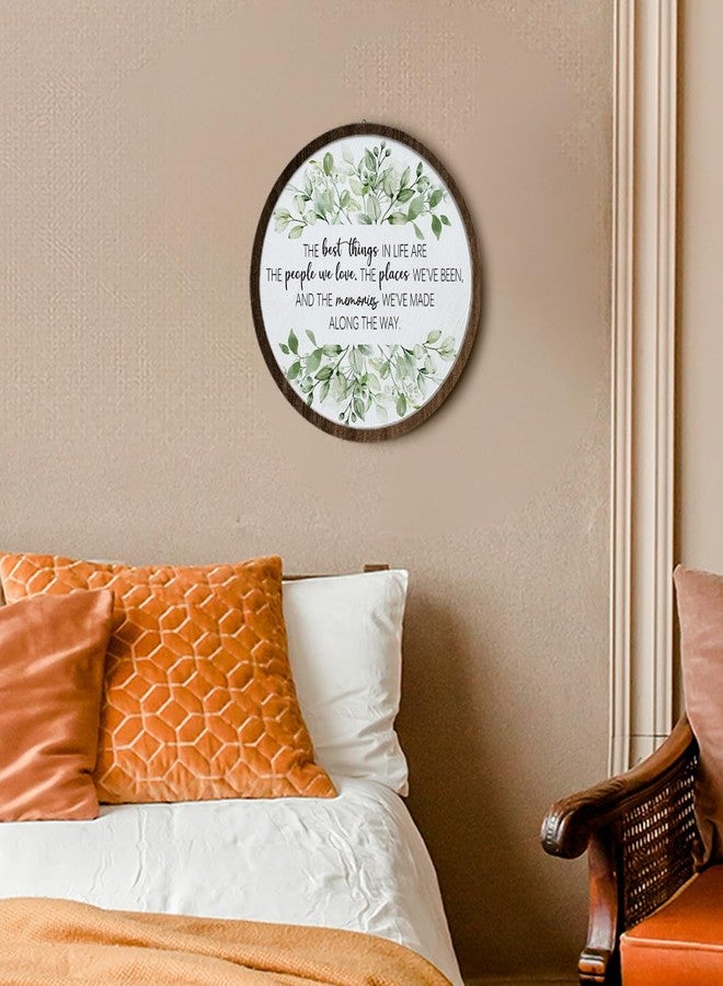BIWSHA Inspirational Bible Verses Wall Art Decor, Sage Green Eucalyptus Round Wooden Wall Hanging Room Door Decor Gifts for Women Bedroom Living Room Office, The Best Things in Life, 10 Inch Diameter - Image 4