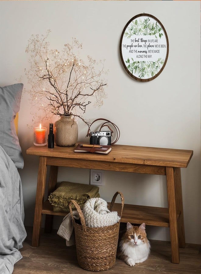BIWSHA Inspirational Bible Verses Wall Art Decor, Sage Green Eucalyptus Round Wooden Wall Hanging Room Door Decor Gifts for Women Bedroom Living Room Office, The Best Things in Life, 10 Inch Diameter - Image 5