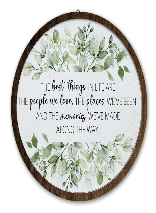 BIWSHA Inspirational Bible Verses Wall Art Decor, Sage Green Eucalyptus Round Wooden Wall Hanging Room Door Decor Gifts for Women Bedroom Living Room Office, The Best Things in Life, 10 Inch Diameter - Image 1