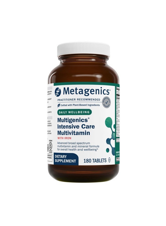 Metagenics Multigenics Intensive Care Multivitamin with Iron - Dietary Supplements for Everyday - with Iron, Quercetin, Beta-Carotene, Ascorbic Acid & More - Non-GMO - Gluten-Free - 180 Tablets - Image 1