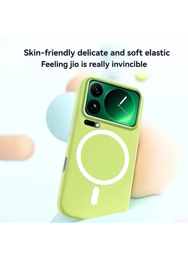 حافظة لهاتف Xiaomi 17 Pro Max، لون جيلي، تدعم الشحن المغناطيسي، ملمس سيليكون، مادة سيليكون ناعمة، مقاومة لبصمات الأصابع، غطاء خلفي لهاتف Xiaomi 17 Pro Max - Image 4