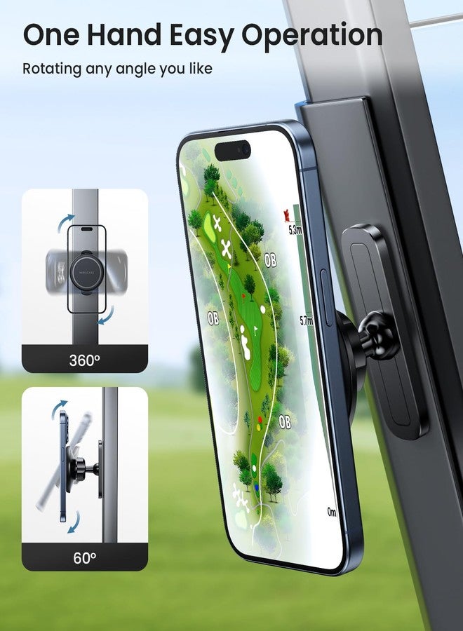 Miracase Magnetic Golf Cart, Gym Phone Holder, Strong Magnet Phone Mount Compatible with iPhone, Google Pixel Any Smartphone, Golf Cart Accessories Phone Caddy Gift for Friends - Image 5