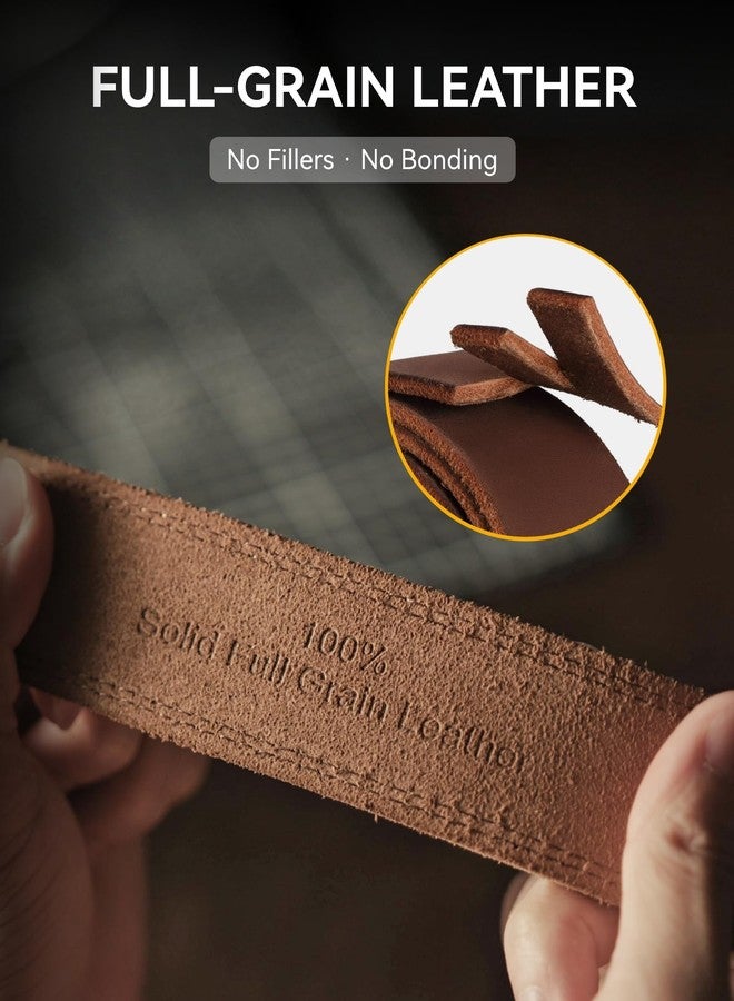 CHAOREN Mens Belts Leather - 35mm Genuine Leather Belt for Jeans - Men Gift for Casual Dress - Image 2