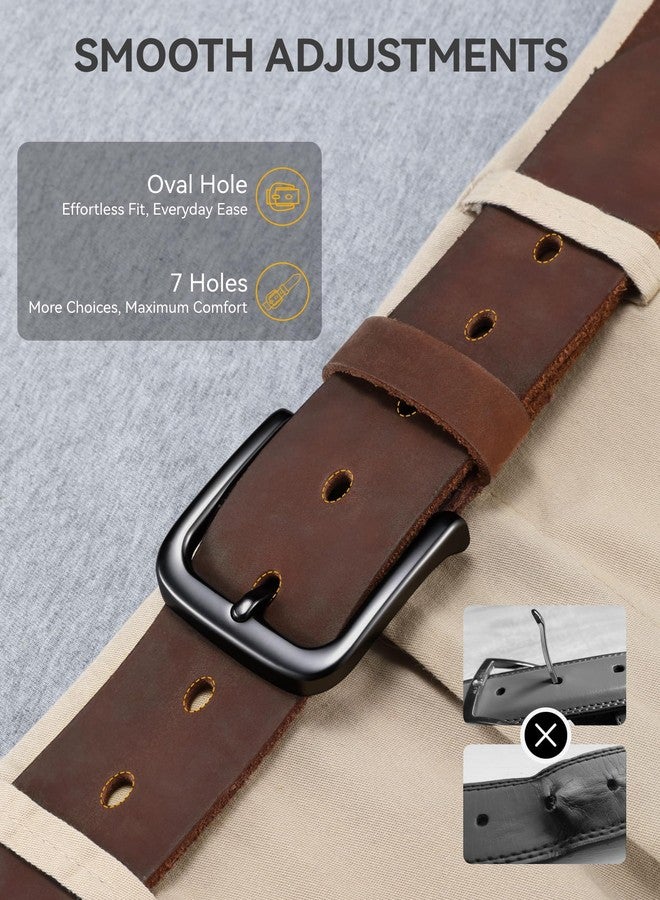CHAOREN Mens Belts Leather - 35mm Genuine Leather Belt for Jeans - Men Gift for Casual Dress - Image 3