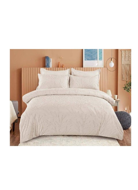 Comforter Set All Season Bedding King Size Ultra Soft 100% Microfiber Polyester Striped Comforters Ets included 1 Fixed Duvet 1 Fitted Sheet 4 Pillow Cover