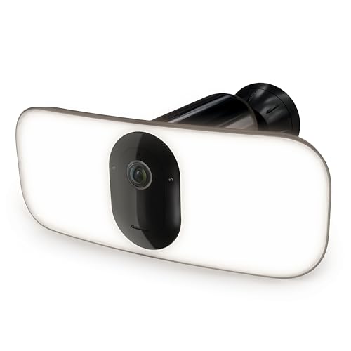 ARLO كاميرا أمان LED فلوودلايت Arlo Pro 3 بدقة 2K HDR 2000-3000 لومن | بدون أسلاك | حماية الممرات والأزقة | تتصل بشبكة Wi-Fi | رؤية ليلية ملونة، مستشعر حركة، صوت ثنائي الاتجاه، قابلة لإعادة الشحن (أسود) - Image 1