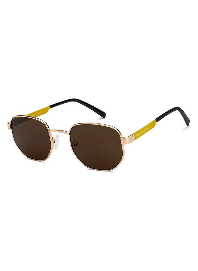 VINCENT CHASE Full Rim Hexagonal Petite Branded Latest And Stylish Sunglasses 100% UV Protected Unisex Small VC S16527