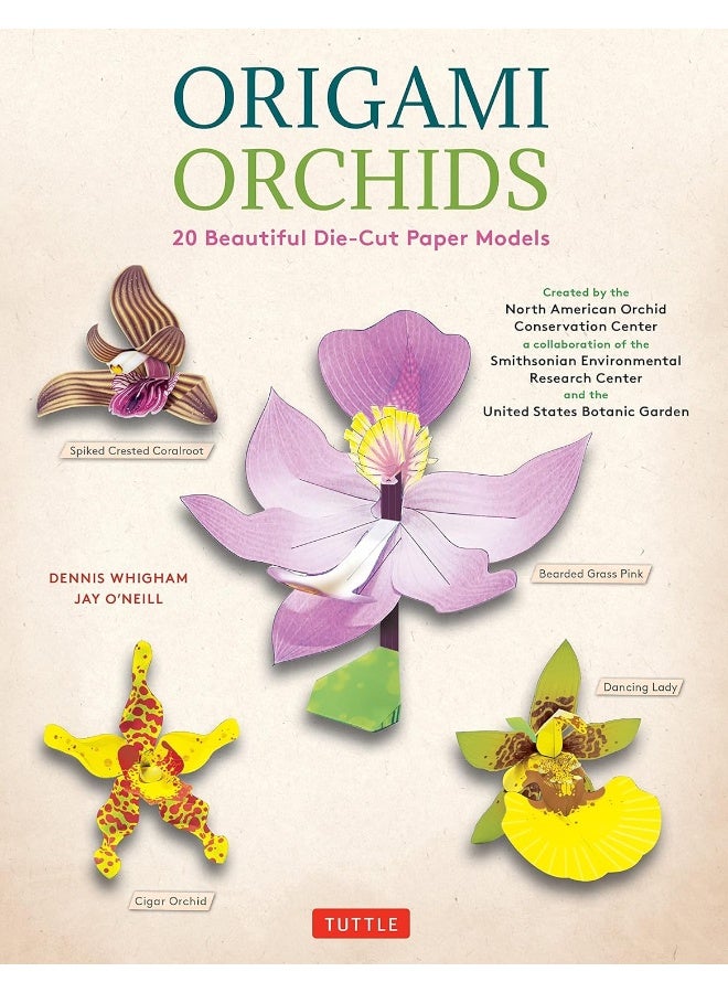 Origami Orchids Kit: 20 Beautiful Die-Cut Paper Models - Image 1