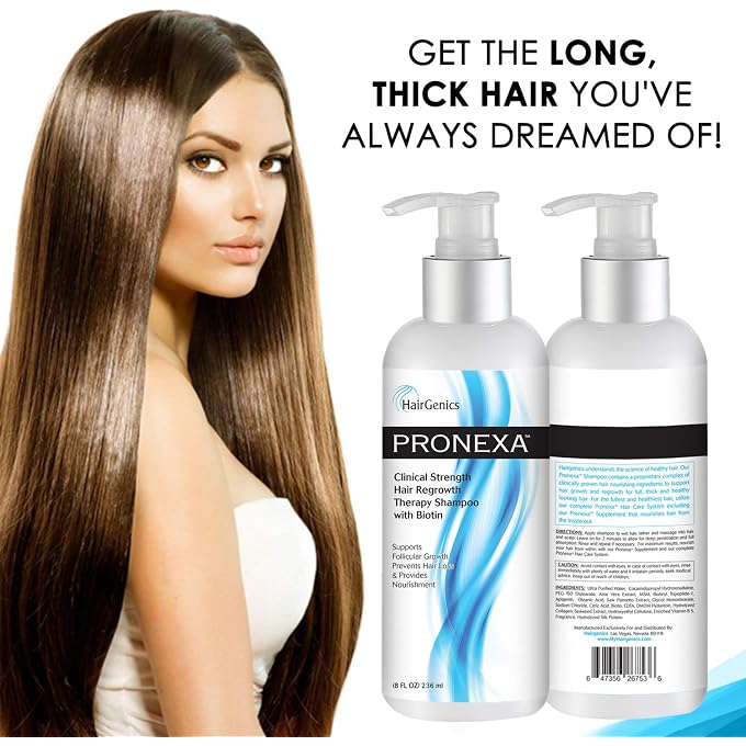 Pronexa Hairgenics Clinical Strength Hair Growth & Regrowth Therapy Shampoo With Biotin, 8 fl. oz. - Image 3