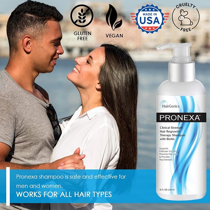Pronexa Hairgenics Clinical Strength Hair Growth & Regrowth Therapy Shampoo With Biotin, 8 fl. oz. - Image 2