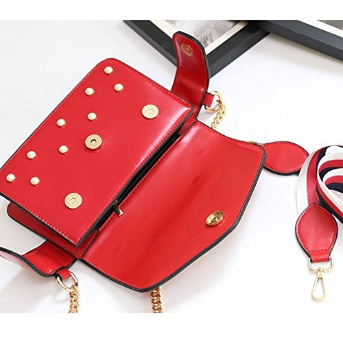 Beatfull Designer Bee Purse Fashion Crossbody Purse with Pearl for Women Pu Leather Shoulder Bag Clutch Handbags - Image 3