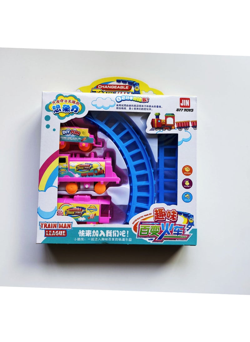 1 x 5 pcs Electric Toy Train Set for Kids Interesting changes 