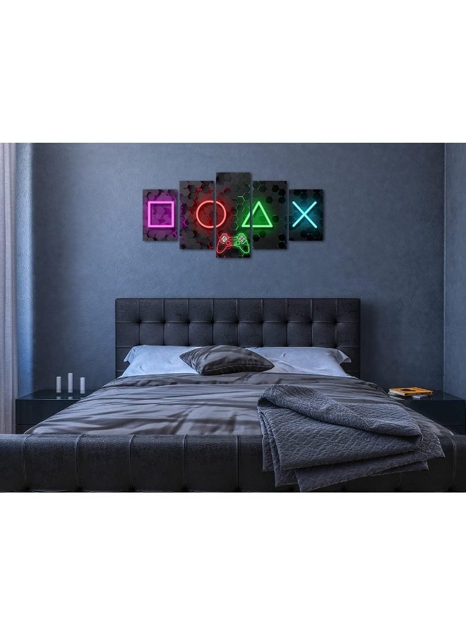 Biufo Game Room Wall Decor Wall Art Prints Gaming Icons Painting Picture for Boys Kids Room Playroom Decoration - Image 2