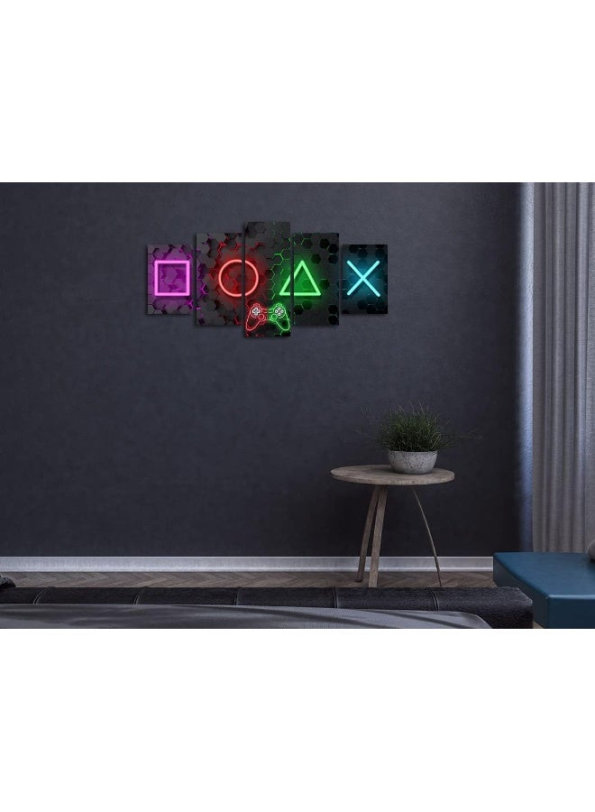 Biufo Game Room Wall Decor Wall Art Prints Gaming Icons Painting Picture for Boys Kids Room Playroom Decoration - Image 4