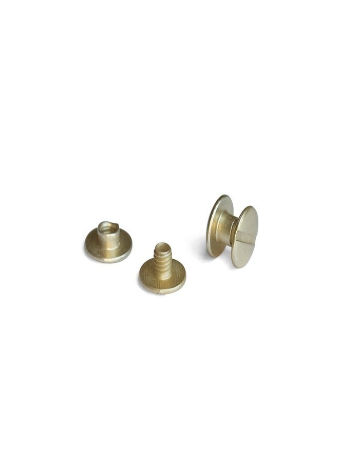 TruBind Aluminum Chicago Screw and Post Sets | 1/8 inch Post Length | 3/16 inch Post Diameter | Antique Brass-Colored | 100 Screws and 100 Posts - Image 1