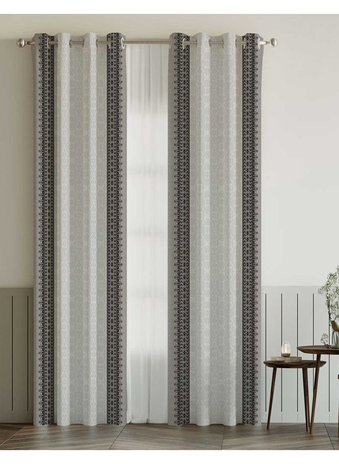 SHATTA Ready-Made Printed Curtain ( Two Pieces Grommet) 275x270x275 