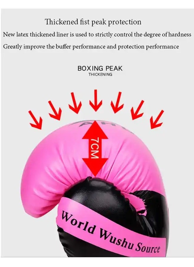Generic Boxing Gloves Kids Adult Teens, Boxing Training Gloves, Triple Combination Liner and Breathable Palm Design, for Boxing, Kickboxing, Muay Thai,6oz(Pink) - Image 4
