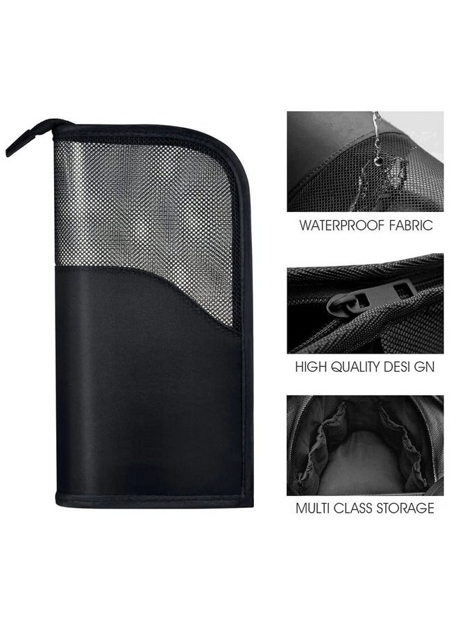 maycreate - 2 In 1 Makeup Pouches For Women Portable Makeup Brush Bag Holder Makeup Brush Pouch Makeup Brush Organizer Travel Makeup Brush Bag For Travel,Black - Image 1