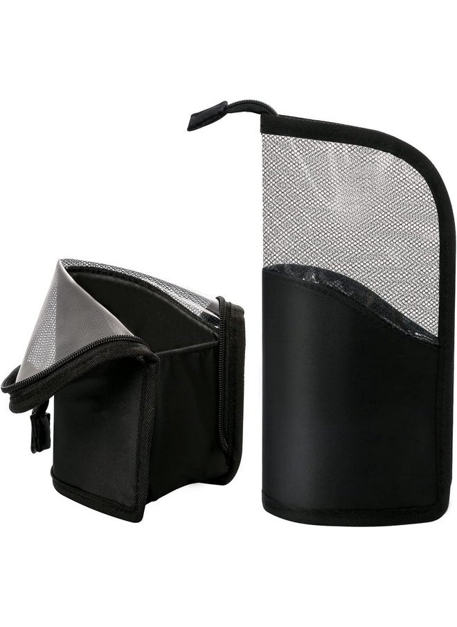 maycreate - 2 In 1 Makeup Pouches For Women Portable Makeup Brush Bag Holder Makeup Brush Pouch Makeup Brush Organizer Travel Makeup Brush Bag For Travel,Black - Image 1