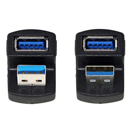 cablecc 1 Set Up & Down Angled USB 3.0 Adapter A Male to Female Extension 180 Degree 5Gbps - Image 5