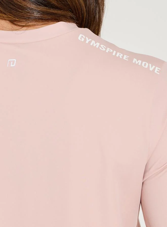 Styli Gymspire Edition - Tonal Label & Drop Shoulder Logo Detail Top