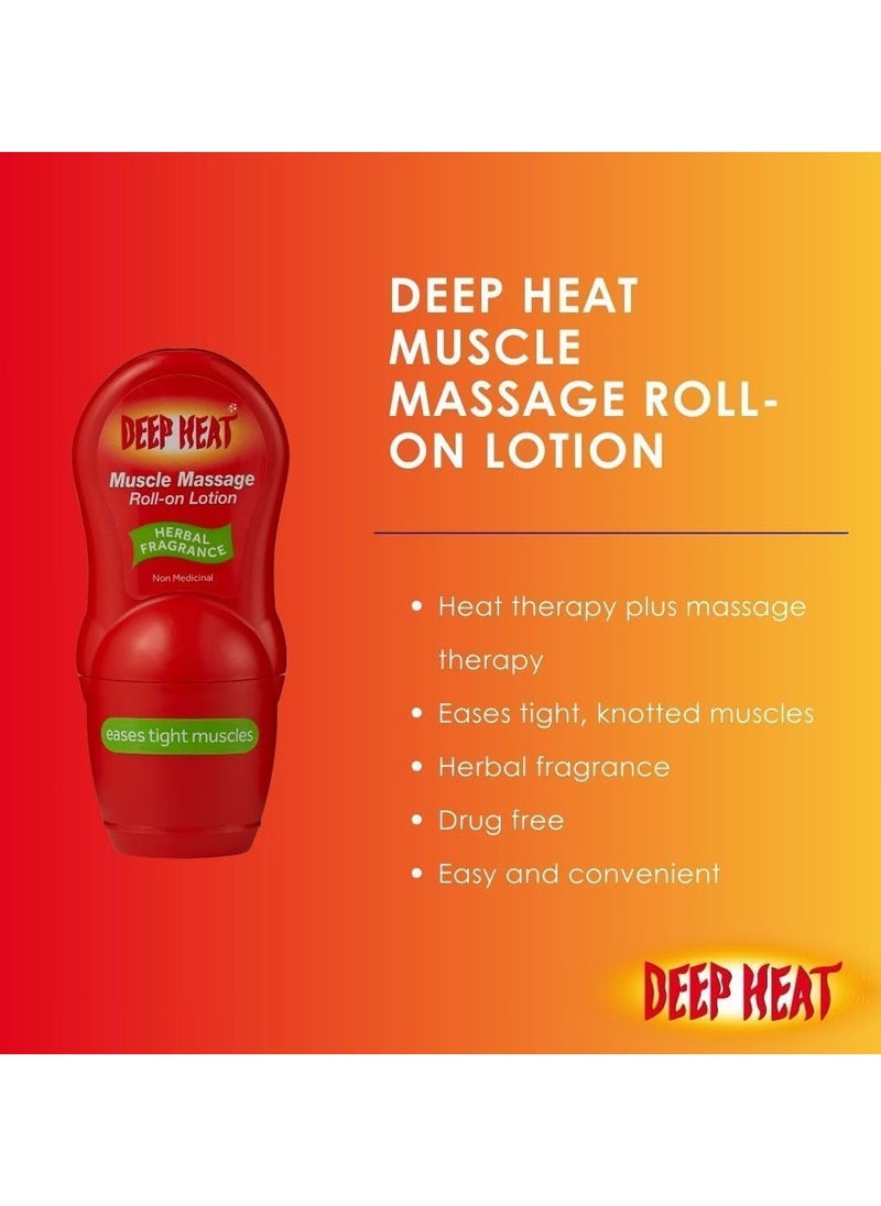 DEEP HEAT - Massage Roll-On Lotion Herbal Fragrance 50 ml - Image 1