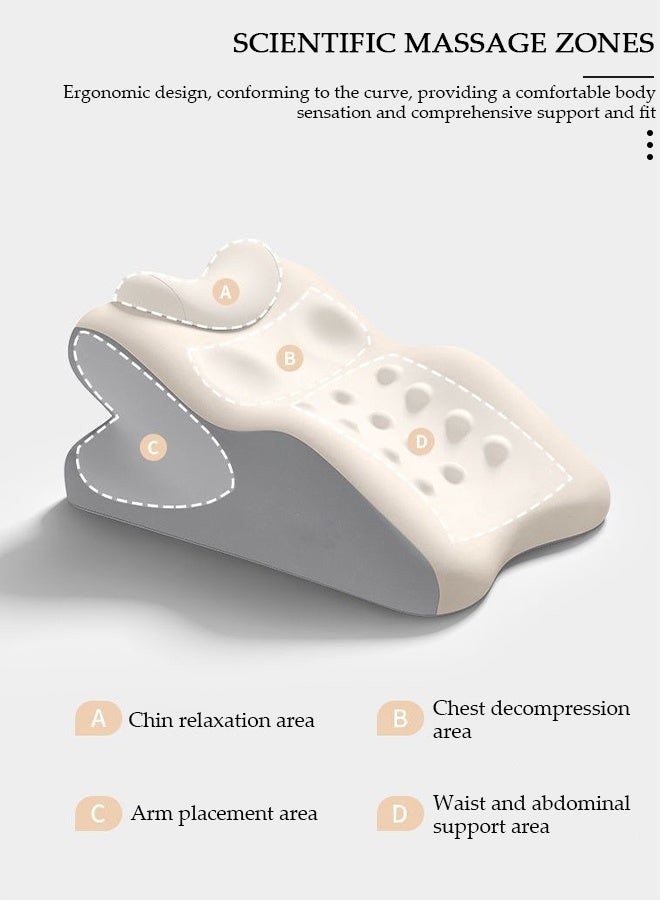 DUNISO Bed Reading Pillow ,Memory Foam Multi Functional Comfortable Leg Rest Cushion, Couples Pregnanly Pillow, Stomach Sleeping Pillow  for Sleeping, Sofa,TV, Chair,Couch,Floor,Lounge,Meditation - Image 3