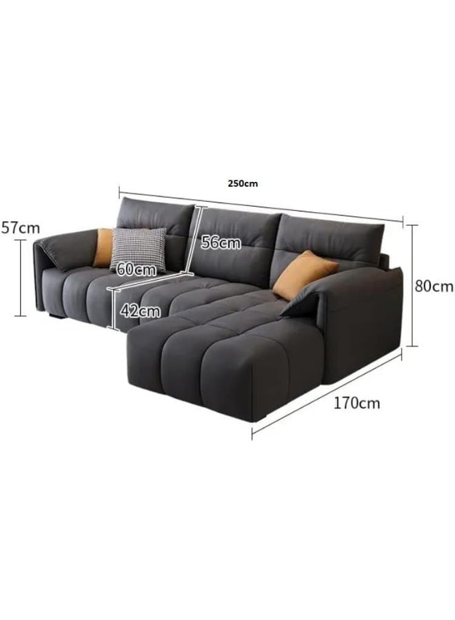 Comfynest Living Room Sofa Modern Small Family Three person Combination Sofa Nordic Living Room Cloth Sofa Set (Right, Green)  - Image 2
