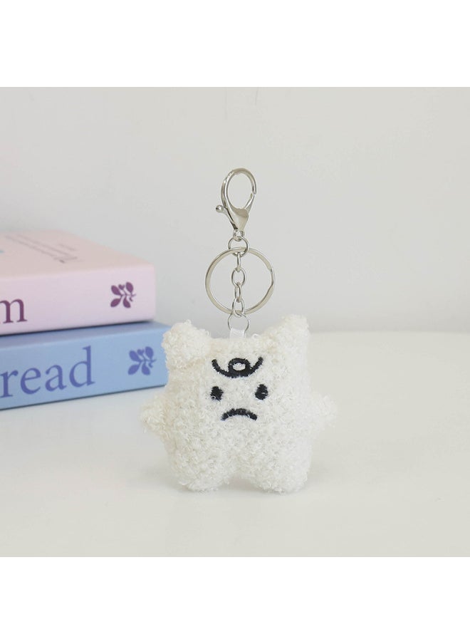 Anger Cloud Small Pendant Plush Batch Creative Bag Keychain Doll Cute Doll Hanging Small Gift-Color:silver Linked-Height:9cm  - Image 1
