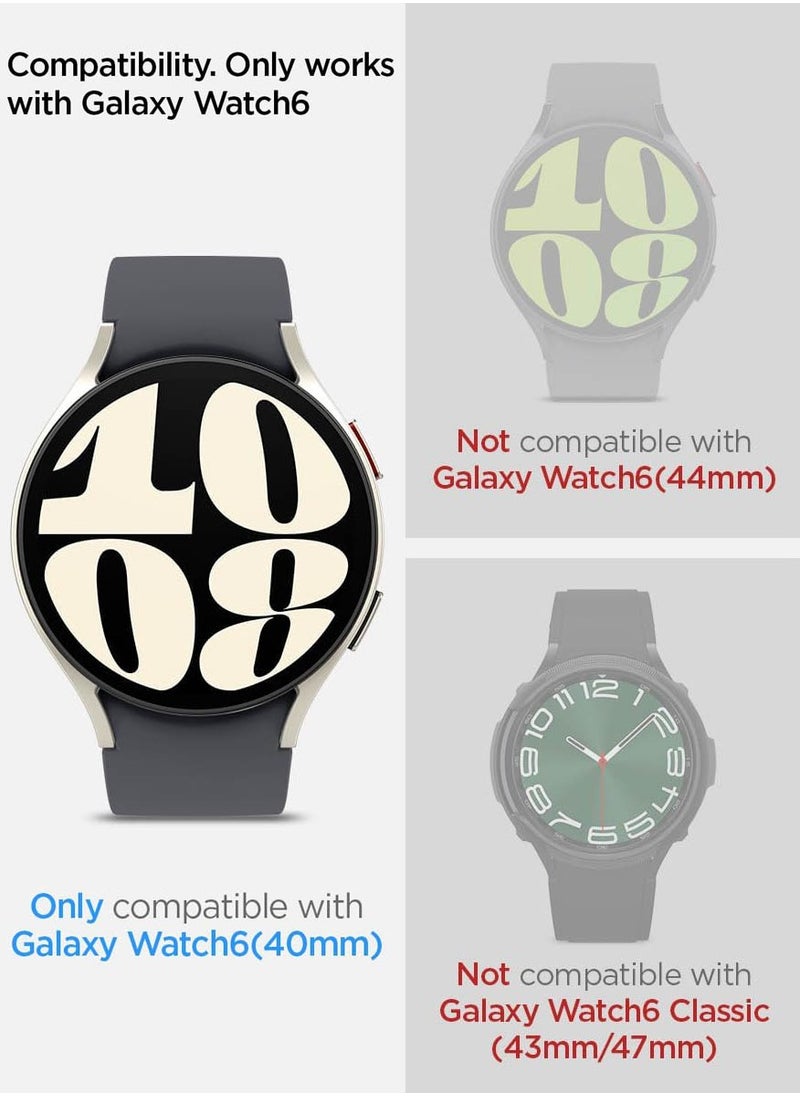 Spigen Glastr Ez Fit Samsung Galaxy Watch 6 (40mm) Screen Protector [2 Pack] Tempered Glass with Auto Align Install Kit  - Image 2