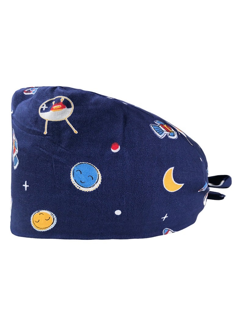 KUYING Nurse Hat With Small Fresh And Cute Pattern Medical Work Hat