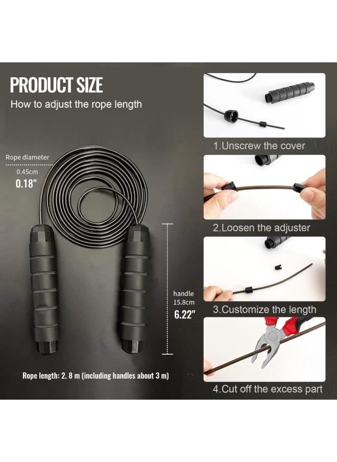 SKY-TOUCH Jump Rope For Men Women Kids Adjustable Fitness Exercise Jumping Ropes With Foam Antiskid Handles  - Image 4
