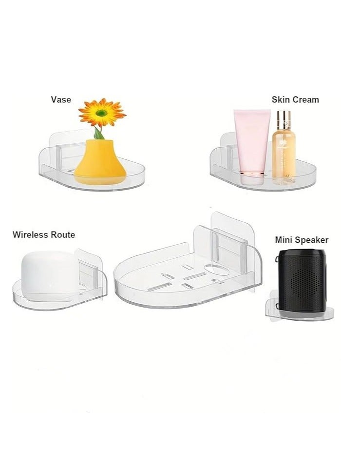 لاكي نوف 3 مجموعات من أرفف الحائط، حامل تثبيت على الحائط لكاميرات المراقبة وشاشات مراقبة الأطفال ومكبرات الصوت، سهل التركيب بدون حفر، مناسب لتزيين الجدران في غرف النوم والحمامات وغرف المعيشة. - Image 2