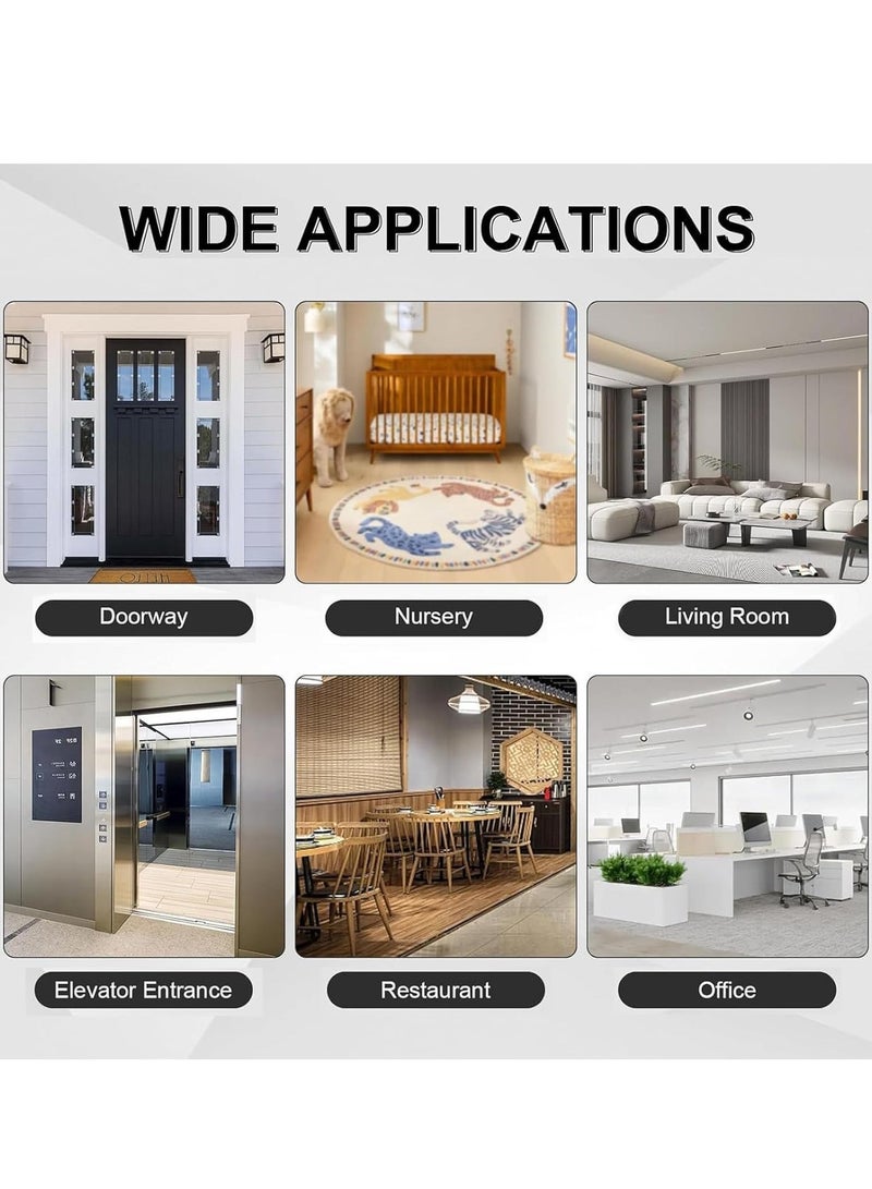 لاكي نوف 3 مجموعات من أرفف الحائط، حامل تثبيت على الحائط لكاميرات المراقبة وشاشات مراقبة الأطفال ومكبرات الصوت، سهل التركيب بدون حفر، مناسب لتزيين الجدران في غرف النوم والحمامات وغرف المعيشة. - Image 4