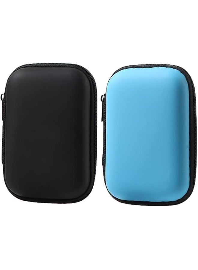 2pcs Portable Waterproof Finishing Gadget Holder Case ， Hard Shockproof Carrying Case, Hard Drive Storage Pouch Box Bag with Zipper, Carry Case Cover Pouch  - Image 1