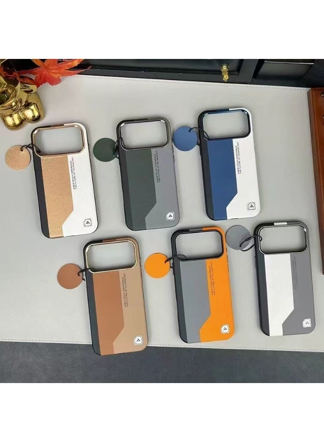 Baiko High-End Three-Tone Leather Phone Case - Strong MagSafe Charging Shockproof Bumper Cover with 3mm Lens Protection - Image 2