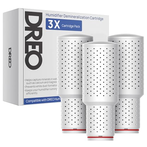 Dreo Demineralization Cartridge 3-Pack for Humidifiers, Compatible with Dreo Humidifiers HM311/311S/524/524S, Prevent Mineral Build-up, Filter Hard Water, Eliminate White Dust - Image 1