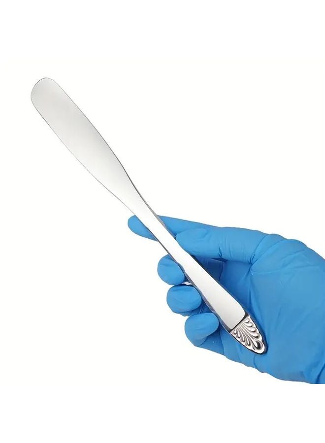 Model 001 Dental Gypsum Mixing Knife Stainless Steel Blade Ergonomic Wooden Handle Dental Tool - Image 2