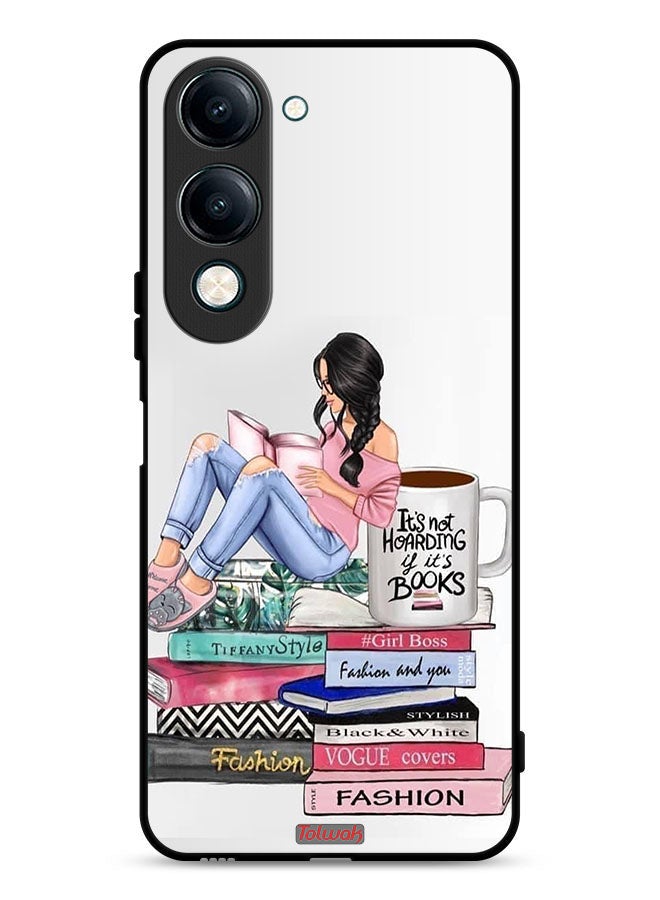 Tolwak vivo Y04 Protective Case Cover Girl And Fashion Books Art - Image 1