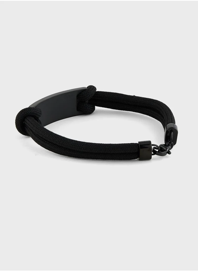 LACOSTE Elios Double Wrap Braided Bracelet