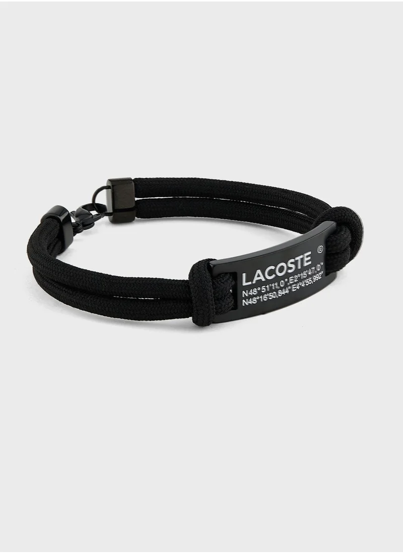 LACOSTE Elios Double Wrap Braided Bracelet