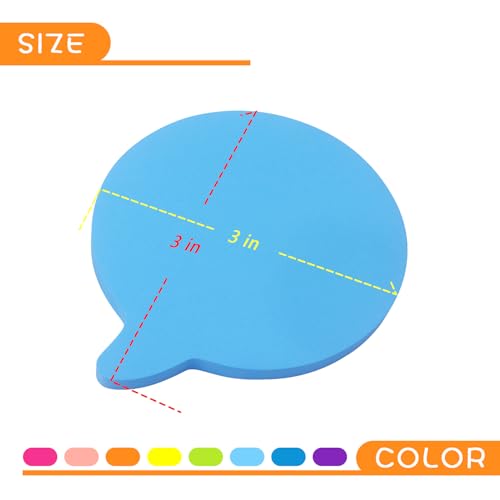 SIMONA Bubble Shape Sticky Notes 8 Color Bright Colorful Sticky Pad 75 Sheets/Pad Self-Sticky Note Pads - Image 4