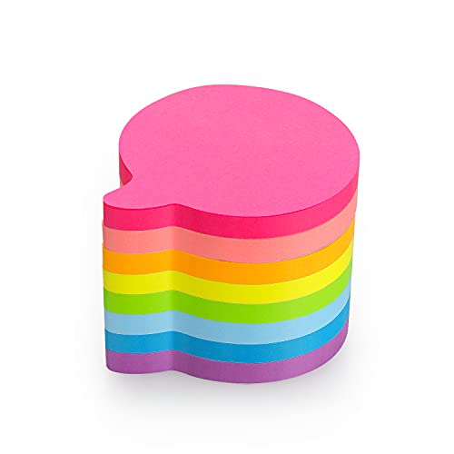 SIMONA Bubble Shape Sticky Notes 8 Color Bright Colorful Sticky Pad 75 Sheets/Pad Self-Sticky Note Pads - Image 3