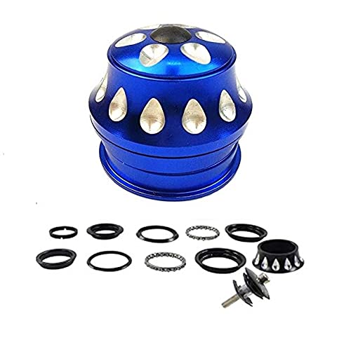 Freefly Free-fly Bicycle Headset Aluminium Alloy Bike Front Fork Stem Headset Replacement Bike Accessory for Most Bike with 44mm Head Tube (Blue) - Image 1